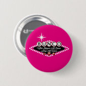 Was bei Bunco geschieht, bleibe an Bunco Spaß Button (Vorne & Hinten)