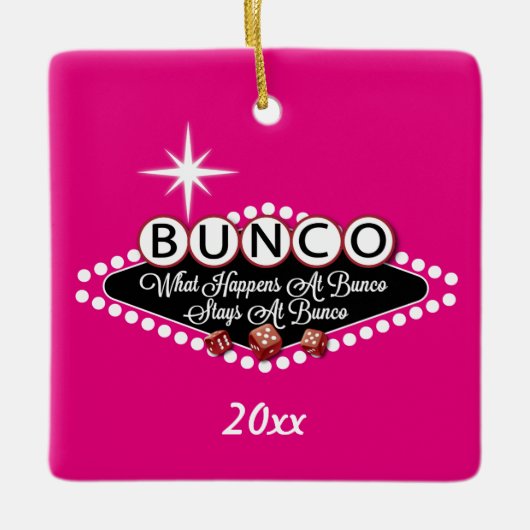 Was bei Bunco geschieht Keramikornament (Vorderseite)