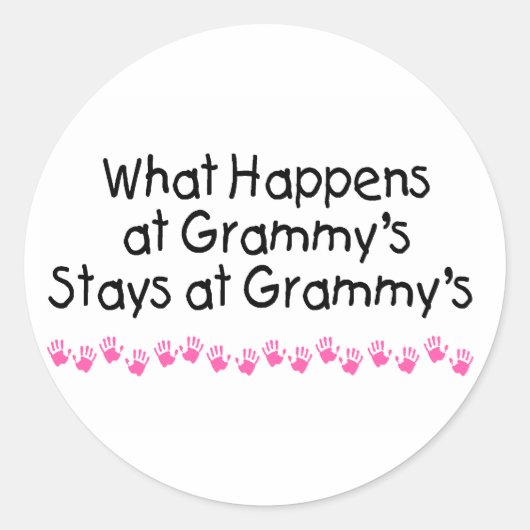 Was bei Grammys mit rosa Handprints passiert Runder Aufkleber (Vorderseite)
