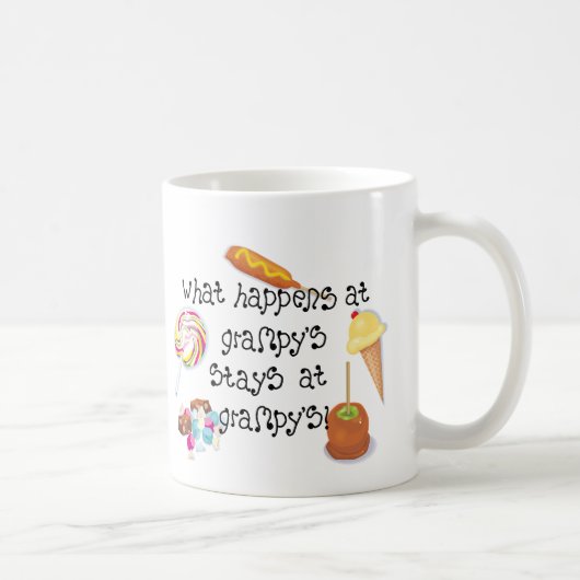 Was bei Grampys geschieht, bleibe bei Grampys! Kaffeetasse (Rechts)