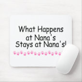 Was bei Nanas geschieht, bleibe bei Nanas Mousepad (Mit Mouse)