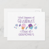 Was bei Oma passiert Postkarte (Vorne/Hinten)