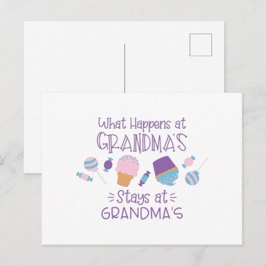 Was bei Oma passiert Postkarte (Vorne/Hinten)