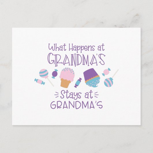Was bei Oma passiert Postkarte (Vorderseite)