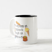 Was bei Pappous geschieht, BLEIBE bei Pappous Zweifarbige Tasse (Vorderseite Links)