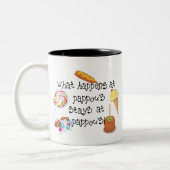 Was bei Pappous geschieht, BLEIBE bei Pappous Zweifarbige Tasse (Links)