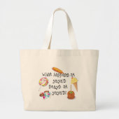 Was bei YaYas geschieht, BLEIBE bei YaYas! Jumbo Stoffbeutel (Vorne)
