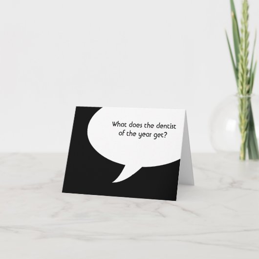 Was bekommt der Zahnarzt des Jahres? Karte (Vorderseite)