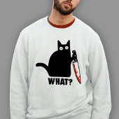 Was Black Cat Knife Meme Tri-Blend Shirt