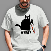 Was Black Cat Knife Meme Tri-Blend Shirt