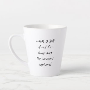 Was bleibt Latte Tasse