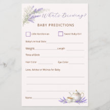 Was braut sich zusammen? Tea Party Baby Vorhersage