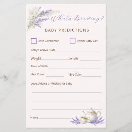 Was braut sich zusammen? Tea Party Baby Vorhersage Flyer