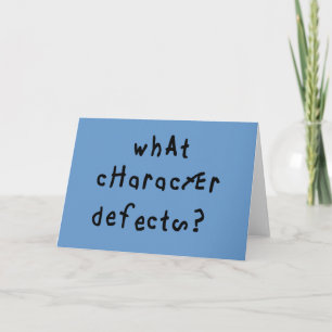 Was Charakterfehler Funny Quote Recovery Zitat Karte