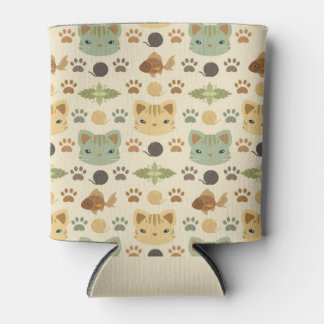 Was Cool ist, Kitty Cat in Gelb und Braun Dosenkühler