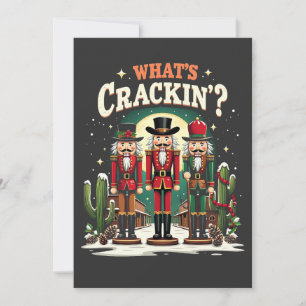 Was Cracking Nutcracker Cactus Christmas Funny ist Dankeskarte