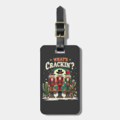 Was Cracking Nutcracker Cactus Christmas Funny ist Gepäckanhänger (Vorderseite vertikal)