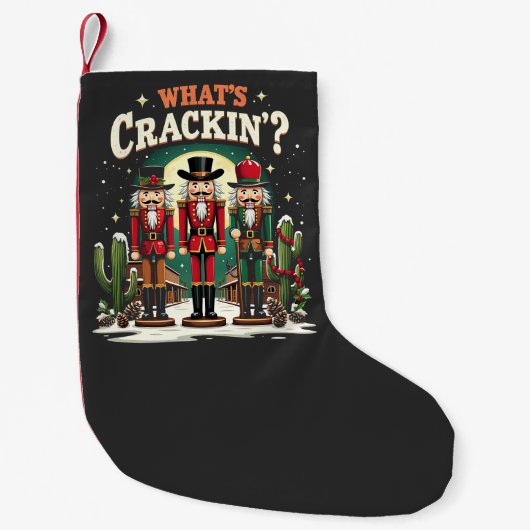 Was Cracking Nutcracker Cactus Christmas Funny ist Kleiner Weihnachtsstrumpf (Vorderseite)