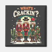 Was Cracking Nutcracker Cactus Christmas Funny ist Magnet (Vorne)