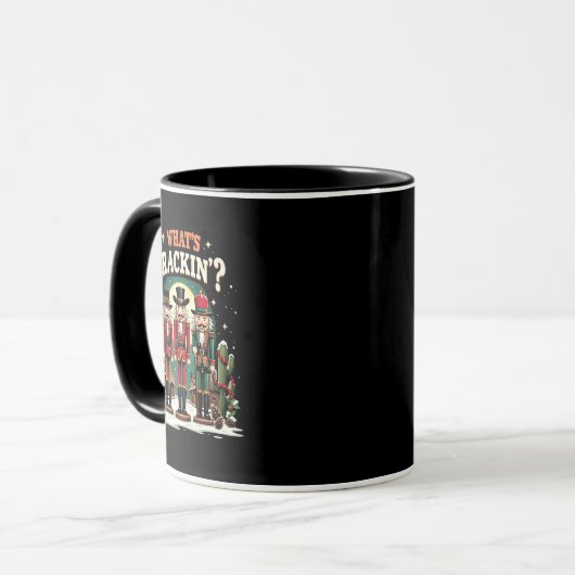Was Cracking Nutcracker Cactus Christmas Funny ist Tasse (Vorderseite Links)