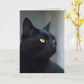 Was dachte deine Katze über Grußkarte? Karte (Gelbe Blume)