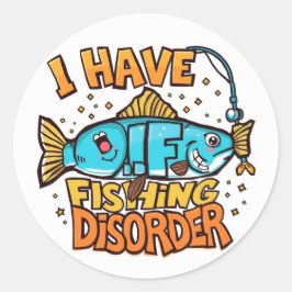Was das Angeln angeht: Ersticken Sie Ihre Fischere Runder Aufkleber