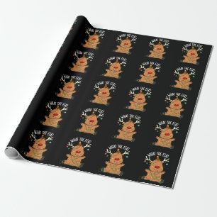 Was das Elch-Funny-Tier für dunkle BG Geschenkpapier