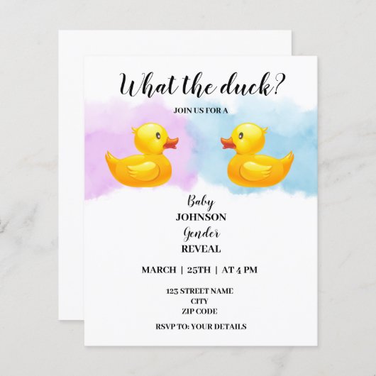 Was das Entengeschlecht offenbart (Vorne/Hinten)