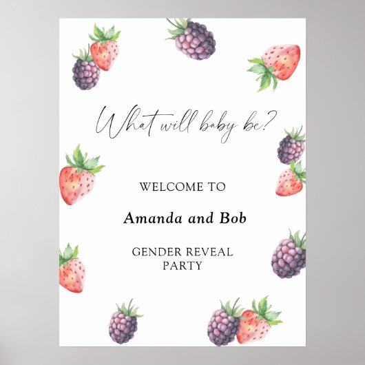 Was das Geschlecht sein wird, offenbart den Empfan Poster (Vorne)