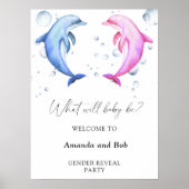 Was das Geschlecht sein wird, offenbart den Empfan Poster (Vorne)