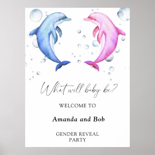 Was das Geschlecht sein wird, offenbart den Empfan Poster (Vorne)