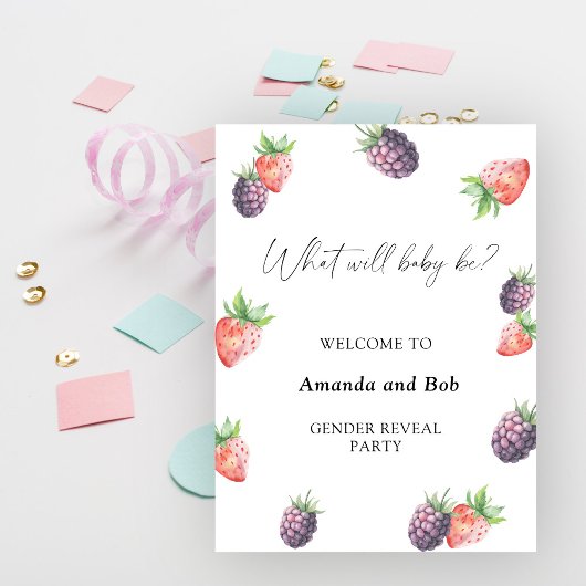 Was das Geschlecht sein wird, offenbart den Empfan Poster