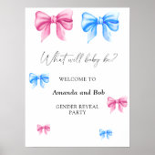 Was das Geschlecht sein wird, offenbart den Empfan Poster (Vorne)