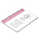 Was das Leben Will Rosa Motivierend Zitat Notizblock (Linke Seite)