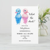Was das Thema Ente-Geschlecht offenbart Einladung (Stehend Vorderseite)