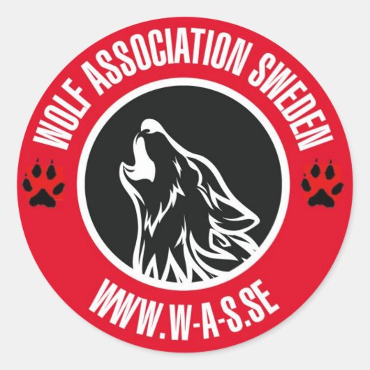 WAS dekal Runder Aufkleber (Vorderseite)