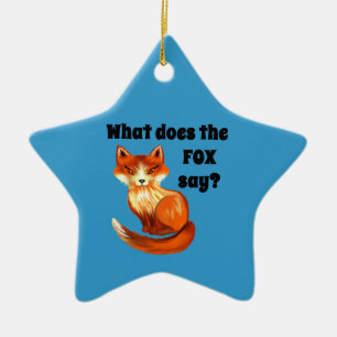 Was den Fox tut, Kleidung und Geschenke zu sagen Keramikornament