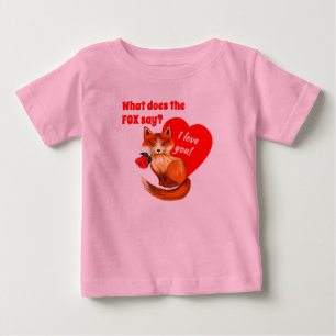 Was den Fox tut, Liebe zu sagen Sie Herz Baby T-shirt