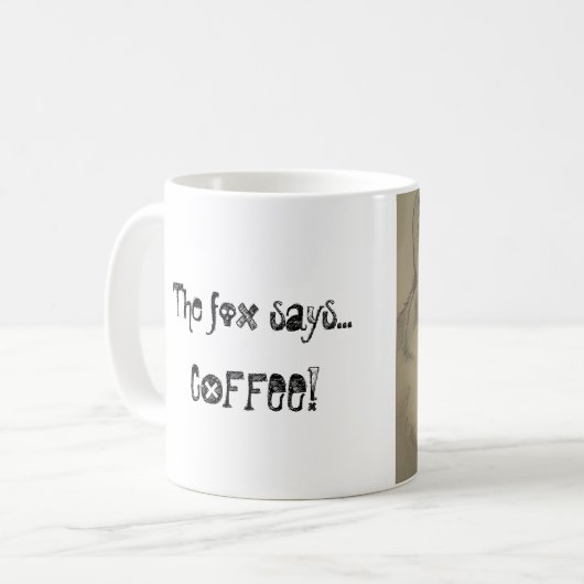Was den Fuchs tut, sagen Sie Tasse (Vorderseite Links)