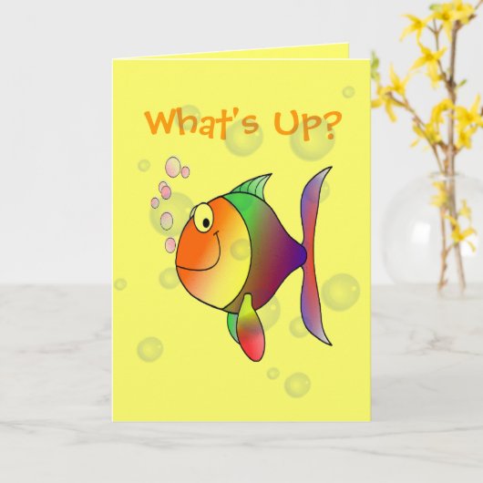 Was denkt Ihr über Funny Fish and Bubbles? Karte (Gelbe Blume)