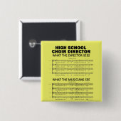 Was der Chor der High School sieht Button (Vorne & Hinten)