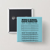 Was der Chor der Mittelschule sieht Button (Vorne & Hinten)