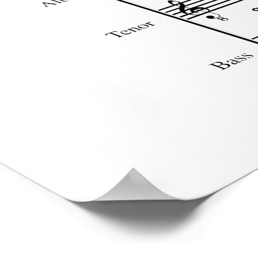 Was der Chor der Mittelschule sieht Poster (Ecke)