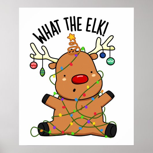 Was der Elch Lustiger Tierwitz Poster (Vorne)