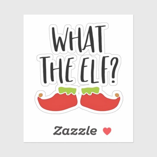 Was der Elf Funny Christmas Elf Weihnachtsmann Aufkleber (Blatt)