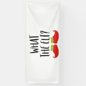 Was der Elf Funny Christmas Elf Weihnachtsmann Banner (Vertikal)