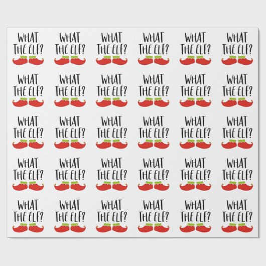 Was der Elf Funny Christmas Elf Weihnachtsmann Geschenkpapier (Flach)