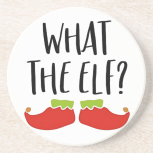 Was der Elf Funny Christmas Elf Weihnachtsmann Getränkeuntersetzer