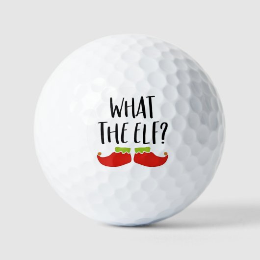 Was der Elf Funny Christmas Elf Weihnachtsmann Golfball (Vorderseite)