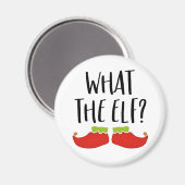 Was der Elf Funny Christmas Elf Weihnachtsmann Magnet (Vorderseite/Rückseite)